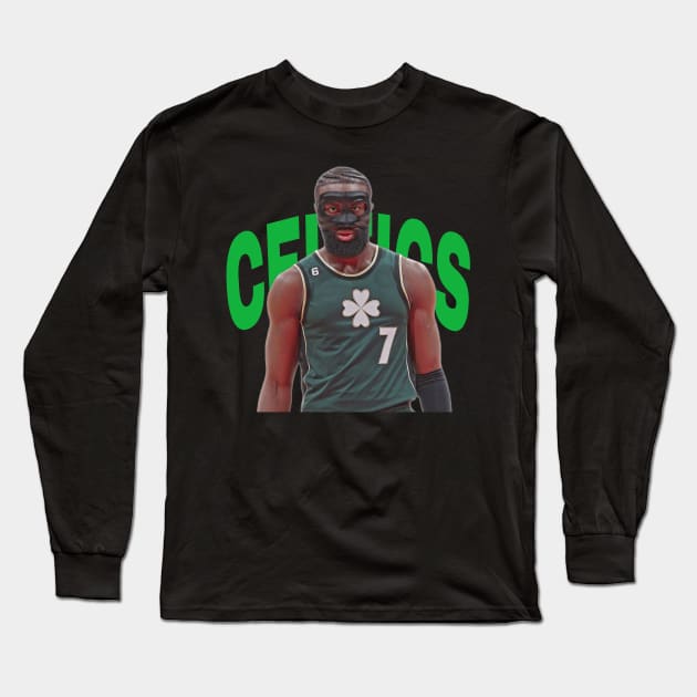 Jaylen Brown masked up Long Sleeve T-Shirt by YungBick